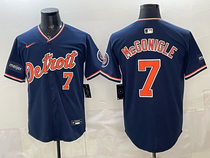 Men Detroit Tigers #7 McGonigle blue Nike 2026 MLB Jersey 0401007